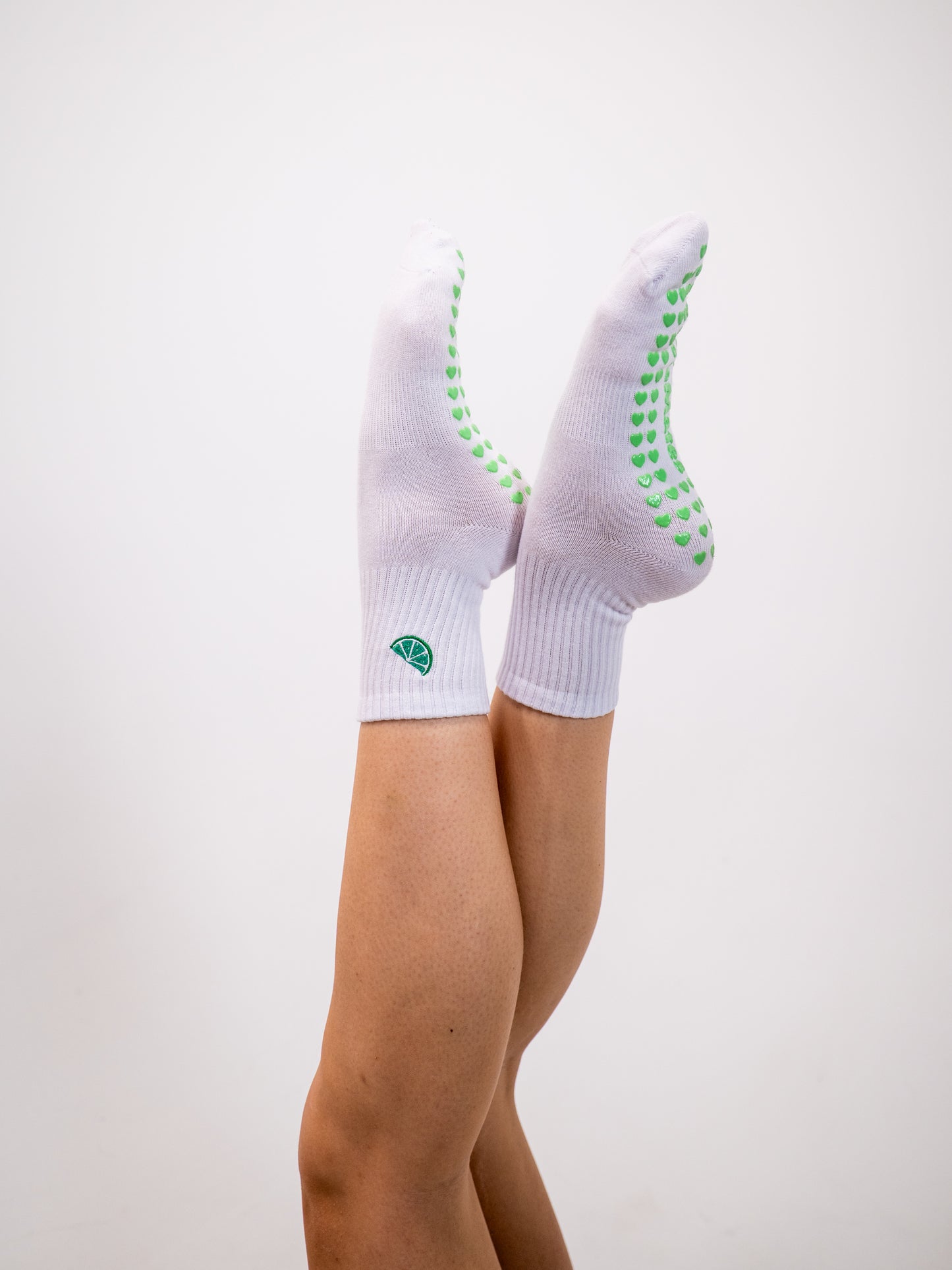 Touch of Lime Grip Socks